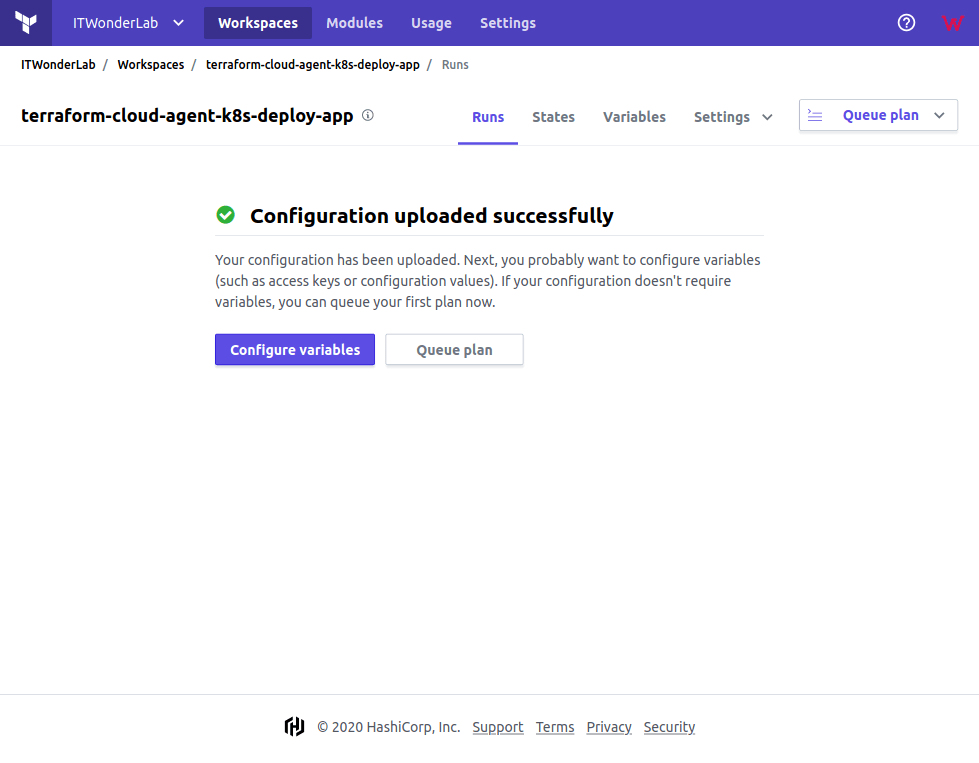 Terraform Cloud: Queue plan