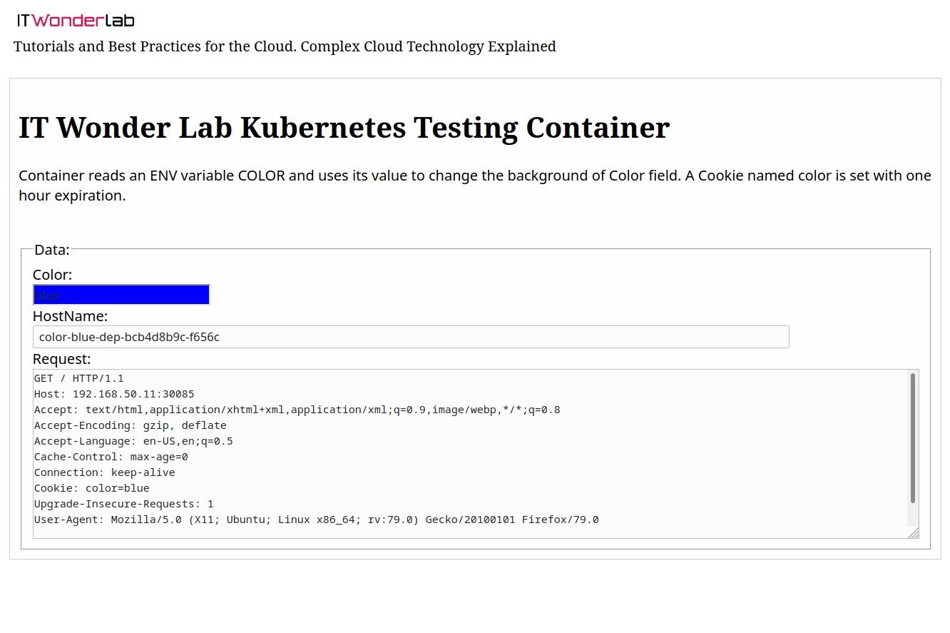 IT Wonder Lab Kubernetes Testing Container