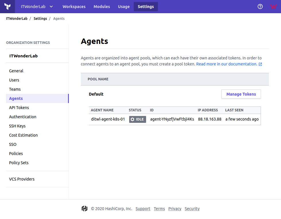 Screenshot 2020 08 14 Agents ITWonderLab Terraform Cloud4 1