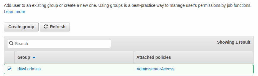 Create an AWS IAM User for Demos 8 AWS assign user to existing group
